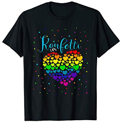 Konfetti im Herzen Fasching Karneval Konfetti Kostüm Outfit T-Shirt