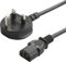 TRD UK Kettle Lead Power Lead 0.5M, 1M, 3M & 5M 3 pin power cable for TV, pc, monitor, plug, printers power cord (1M)