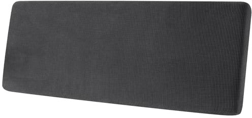 Sofa Sitzkissenbezug, Sofa Sitzkissenbezug Stretch, Elastischer Kissenbezüge, Husse Überzug Bezug Für Sofa Sitzkissen, rutschfest Stoff Tartan (Dunkelgrau,Großer 4-Sitzer)
