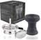 Premium Shisha Kopf, Tonkopf, Phunnel, Stein Kopf set | Steinkopf, Sieb, Kaminaufsatz Set | Hookah Shishazubehör Set mit hoher Qualität (Steinkopf Set, Grau)