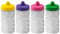 Foxberry Lot de 4 bouteilles d'eau de 300 ml pour enfant,Couvercle mains libres,Bec anti-goutte,Sans BPA,Vierges pour bricolage,Marquage personnalisé et décoration,école,club