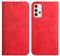 KOUYI Coque pour Samsung Galaxy A32 4G, Premium Flip Housse Étui Protection Rabat Clapet Portefeuille Phone Cover Magnétique [Porte Cartes] Antichoc Béquille Cover (Rouge)