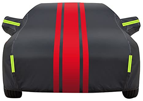 Auto Abdeckplane für Chevrolet Corvette C3 C4, Auto Abdeckplane Wasserdicht Sonnenschutz Staubdicht mit Reißverschluss-Spiegeltasche Plus Baumwolle(Color:33,Size:C3)