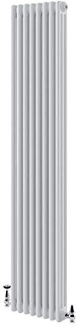 Utopia Traditional Vertical Radiator 3 Column Triple Panel Vintage Style Central Heating White – 1800 x 380mm