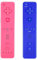 Wii Controller 2 Pack - HENTOK Wii Remote with Silicone Case and Wrist Strap (pink+sblue)
