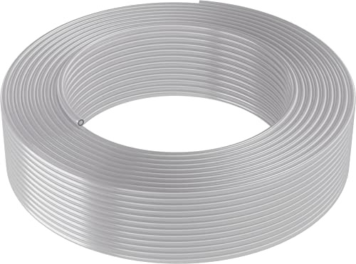 ARKA PVC-Schlauch - 9/12 mm, 100 m, Transparent - Robuster und transparenter Flexschlauch, perfekt für Aquarium-, Wasser- und Luftschlauchanwendungen, vielseitig einsetzbar