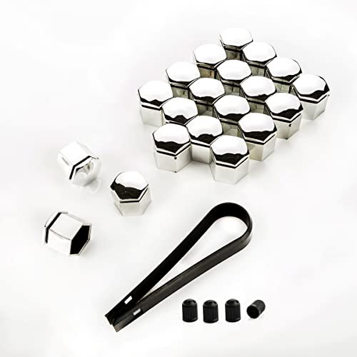 LST 20x Sechskant Abdeckkappen Radschraube Felgen Kappen Set 19 mm chromfarben