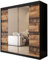 KRYSPOL Schiebetürenschrank Old Style T1 200 cm Kleiderschrank mit Spiegel Einlegeboden Schlafzimmer- Wohnzimmerschrank Schiebetüren Modern Design (Schubladen: 2)