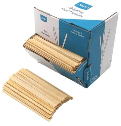 Enpack - 1000 Stück Rührstäbchen aus Bambus 110mm - umweltfreundlicher Kaffeerührer - Nachhaltige Stäbchen - Umrührstäbchen - Einweg Kaffeelöffel für Coffee To Go (110 mm, 1000.00, stück)