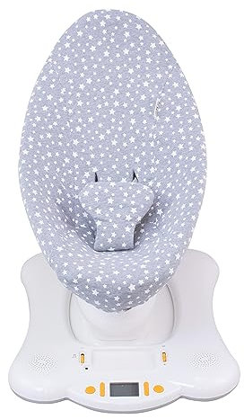 JYOKO Kids Bezug für Babywippe Hängematte, aus Baumwolle kompatibel mit Mamaroo 4moms, Mamaroo Rockaroo (White Star)