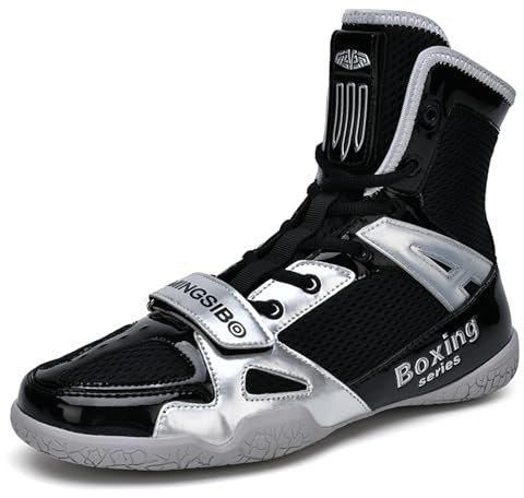 MINGSIBO Boxschuhe Herren Wrestling Schuhe Combat Boxers Trainer Atmungsaktiv Boxen Kampfsport Schuhe athletik Fitnesschuhe Bodybuilding