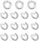 PH PandaHall 15pcs 925 Sterling Silver Jump Rings, OD: 6mm 17 Gauge Locking Round Jump Rings for Jewellery Making