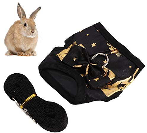 Hasenweste aus Nylon mit Geschirr und Leine, Verstellbar, Weiche Hasenweste für Kaninchen, Frettchen, Hasen, Kätzchen, Meerschweinchen, Bequem und Langlebig, Mehr Anwendbarkeit,