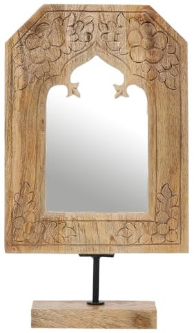 Marrakesch Orient & Mediterran Interior Boho Deko Schminkspiegel Standspiegel aus Holz Akaash -2-