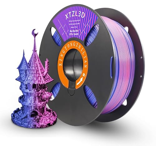 Rapid PETG Filament 1.75mm Blue Rose-Red 1KG, High Speed Up to 600mm/s 3D Printer Filament Dimensional Accuracy +/- 0.02 mm, 1kg Cardboard Spool(2.2lbs) Fits for Most FDM 3D Printers