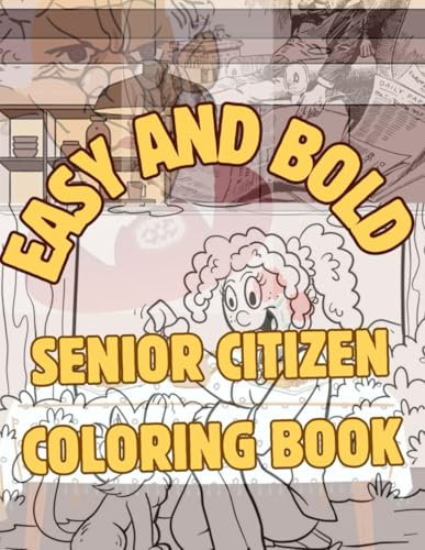 Easy and Bold Large Print Adult Coloring Book Senior Citizen with Simple Images of Vase, Plant, Umbrella, House Objects, and More! Easy Coloring Book