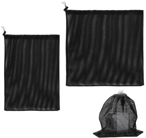 CWPFVQA Confezione da 2 Sacchetti Filtro per Pompa dell'Acqua, Sacchetti Filtro per Laghetto per Pesci, Filtro A Rete, Sacchetto Barriera per Pompa con Cordoncino