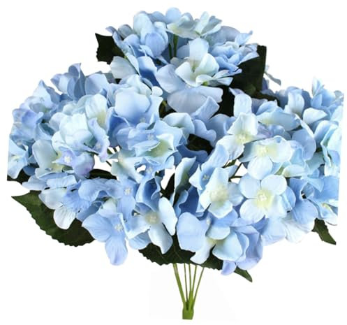 Garneck Künstliche Mini-hortensien Aus Stoff Fühlen Sich An 5 Stück – Blumenstrauß Aus Kunstblumen Für Hochzeitsdekorationen Hochsimulierte Künstliche Hortensien