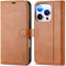 TUCCH PU Leather Case for iPhone 16 Pro (6.3) 2024, Magnetic Wallet Case with [RFID Blocking][Kickstand][Shockproof TPU][Card Holders] Flip Folio Cover Compatible with iPhone 16 Pro 5G, Light Brown