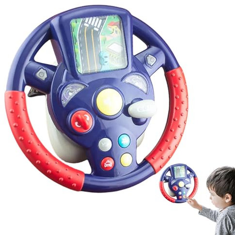 Kinderlenkrad für Auto, Lenkradspielzeug fahren | Lustiges simuliertes Antriebsrad interaktiv mit Musiklicht | Lenkrad-Autofahren simuliert, um so zu tun, als ob Fahrsitz-Spielzeuge die Hörfähigkeiten