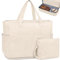 ENONEO Shopper Tasche Groß Wasserdicht Strandtasche Damen mit Reißverschluss, Familien Badetasche Große Damen Shopper Beach Tote Bag XXL Strandtasche Mit Vielen Fächern & Nassfach