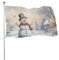 Weihnachtsgartenfahne, 90x150 cm Schneemann Flagge doppelseitig Winter-Flagge Weihnachtsdekoration Garten Urlaub Zuhause Party Hängedekoration