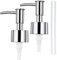 2Pcs Soap Dispenser Pump Head Replacement Lotion Pump Dispenser Head for Bathroom Kitchen Standard 28/400 Neck Size Regular Mouth Bottles (Silver)