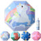 EEPLUYTY Kinder-Klappschirm, Kinderschirm Reflektierend Mit Schirmhülle, Manueller Faltbarer Acht-Knochen-Regenschirm, Wind- Und Regendicht, Geeignet Für Jungen Und Mädchen (Blau)