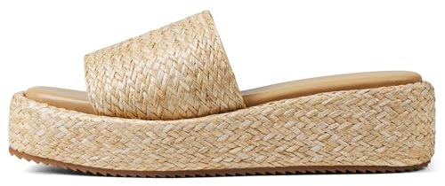 EQAUDES Plateau-Sandalen für Damen, Espadrille-Sandalen, Keilsandalen für Damen, niedlicher Strand, Stroh, Bast, bequem, braun, Urlaub, für Damen, 2 Bast-A, 36 EU