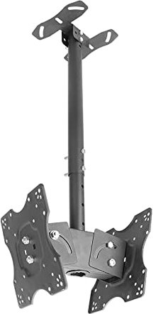 GUODDM Tilt and Rotatable TV Stand, 2 Sided Ceiling TV Mount Bracket, Telescoping Ceiling TV Mount, for TVs 20-55 Inches, Max Weight 60lbs Per Screen(20-32in tv,3m)