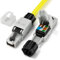 LEENUE Connecteur RJ45 Sans Outil Cat6,1 Gbit/S 250 MHz, Enrobé D'or Fiche RJ45 Sans Outils Cat6 Pour Câble de Pose POE Cat6 Cat5E Cat5, UTP prise rj45 Cat 6 Sans Outils, RéUtilisable, Lot de 2