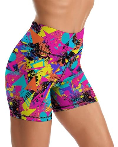 Yoga-Shorts mit hoher Taille, Bauchkontrolle, für Damen, Radlerhose für Workout, Fitnessstudio, Tennis