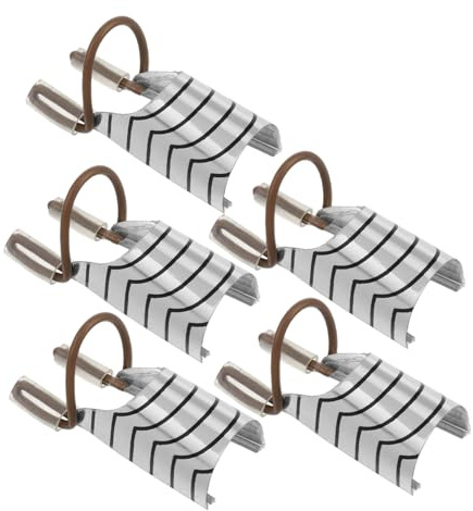 Beaupretty 5pcs Nail Art Practice Tools Crystal Nail Extensions Aluminum Holder Reusable Home Salon Kit