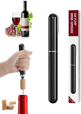 JUKOTA 1pcs Abrelatas de vino de presión de aire 2 en 1,abridor de vino， abridor de botellas de vino, bomba de aire fácil de abrir, sacacorchos portátil de viaje para vino sacacorchos