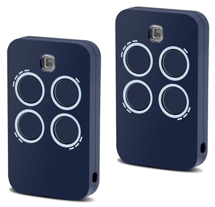 2 Pezzi Telecomando Porta del Trasmettitore del Garage 433MHz,Telecomando Cancello 4 Canali Compatibile con XT4 433 RC Codice 787456