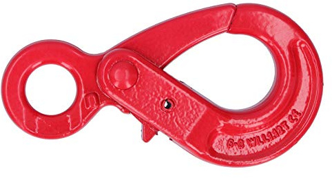 Slip Hook Safety Lock Autoboque de tipo ojo Tensión de trabajo de trabajo de elevación 1.12t Ganchos de grúa estable Factor de acero de acero fuerte Ingeniería de construcción de