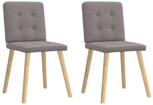 Frdhee Esszimmer Stuhl Armlehnstuhl Sessel,Esszimmerstühle 2 STK. Taupe Stoff,Für Esszimmer,Küche,Restaurant,Schnelle Installation