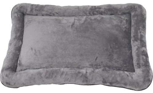 wilko Memory Foam Pet Crate Mat, Medium, Grey, Soft Texture, Polyester, 90 x 56 x 3cm