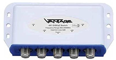 Vantage DiSEqC-Schalter für 4 Satelliten auf 1 Receiver VT-DS 4/1 HQ