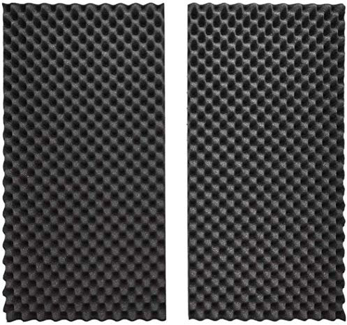 Noppenschaum anthrazit 2 Stück 200 x 50 x 10cm zur Schalldämmung und Akustik Optimierung