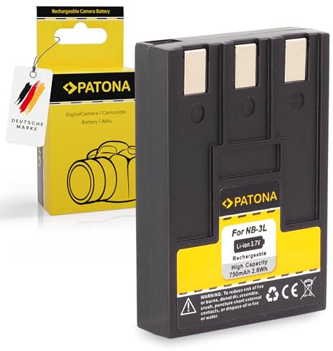 PATONA Battery NB-3LH 750mAh compatible with Canon Digital Ixus II Ai AF