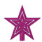 Robelli 20cm Glitter Star Christmas Tree Topper Decoration Ornament (Hot Pink)