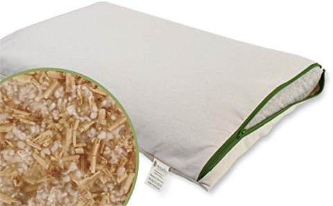 mudis Naturkissen&mehr Bio Zirben-Hirseschalen-Schafwolle Schlafkissen - Zweitkissen G.O.T.S, 40x60, super weich und stützend, Einmalige Füllkombination, Garant für gut schlafen!