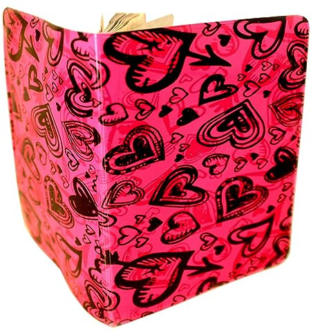 (30+ Designs) Passport Cover Holder Protector Wallet Case Mens Womens for Travel Holiday & Luggage Tag Options (Pink Heart)