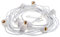 AMARCORDS - Guirlande lumineuse BLANC d'extérieure avec 11 douilles E27, câble rond, prise schuko, longueur 12,5 m. Assemblable jusqu'à 100 mètres!