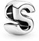 PANDORA Moments Buchstabe S - wendbares Alphabet-Charm aus Sterling-Silber mit geprägten Herzen und Perlen an der Rückseite - kompatibel mit Armbändern Moments Kollektion