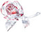 Swarovski 5428561 Blühende Rose Rot Figurine, Kristall, Mehrfarbig hell, 5,1 x 9 x 6,1 cm