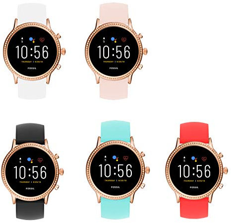 LvBu Armband Kompatibel Für Fossil Julianna HR, Sport Silikon Classic Ersatz Uhrenarmband Für Fossil Gen 5 Julianna HR (5 Pack)