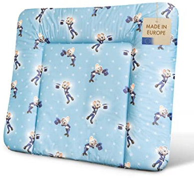 pic Bear Wickelauflage - hochwertige OEKO-TEX Wickeltischauflage - pflegeleichte Wickelunterlage - Auflage Wickelkommode - 85 x 72 cm - Sterne Blau
