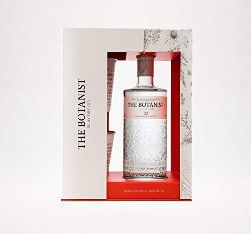 THE BOTANIST - Estuche Regalo de Ginebra y 2 Vasos, Islay Dry Gin 22, 46% Volumen de Alcohol, 70 cl